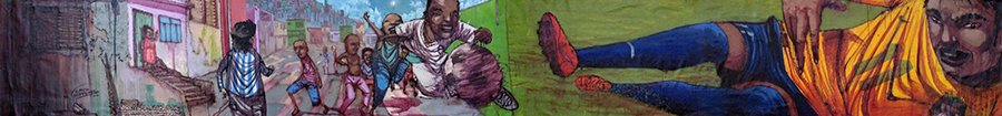 Da vila para o mundo - 2016 - Técnica mista sobre canvas - 700cm x 90cm Da vila para o mundo - 2016 - Técnica mista sobre canvas - 700cm x 90cm