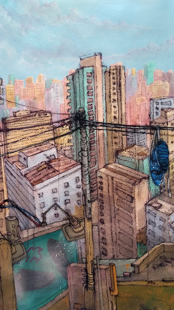 Existe um mundo novo e quero te mostrar - 2018 - Técnica mista sobre tela - 160cm × 130cm (3) Existe um mundo novo e quero te mostrar - 2018 - Técnica mista sobre tela - 160cm × 130cm (3)