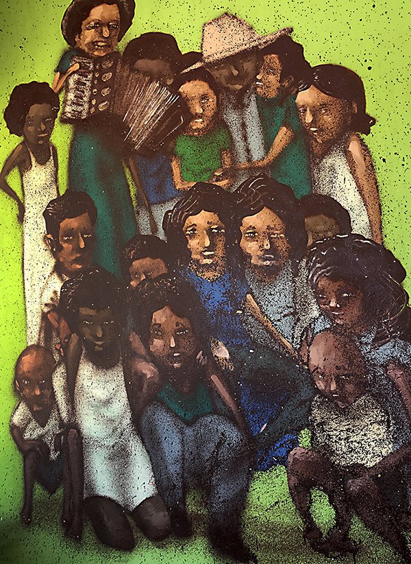 Foto de família - 2016 - Técnica mista sobre canvas - 130cm x 190cm Foto de família - 2016 - Técnica mista sobre canvas - 130cm x 190cm
