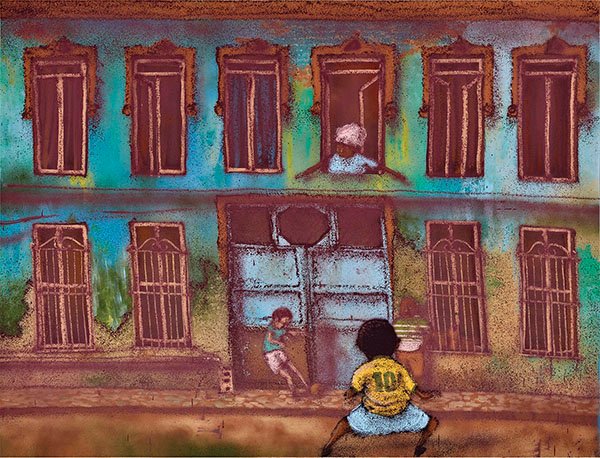 Menino bom da vila no mundo - 2016 - Técnica mista sobre canvas - 120cm x 100cm Menino bom da vila no mundo - 2016 - Técnica mista sobre canvas - 120cm x 100cm