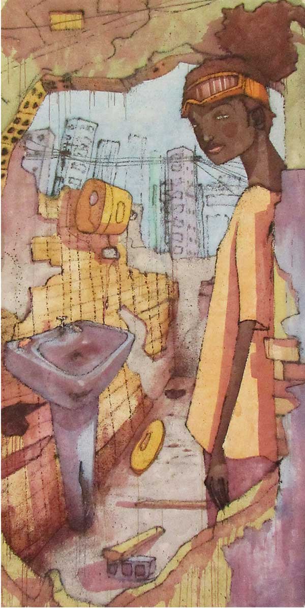 Não-agrada- Abra os olhos - 2016 - Técnica mista sobre canvas - 60cm x 60cm