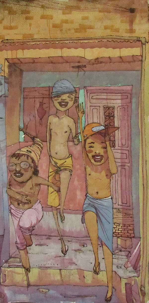 Nenhuma Abra os olhos - 2016 - Técnica mista sobre canvas - 60cm x 60cm