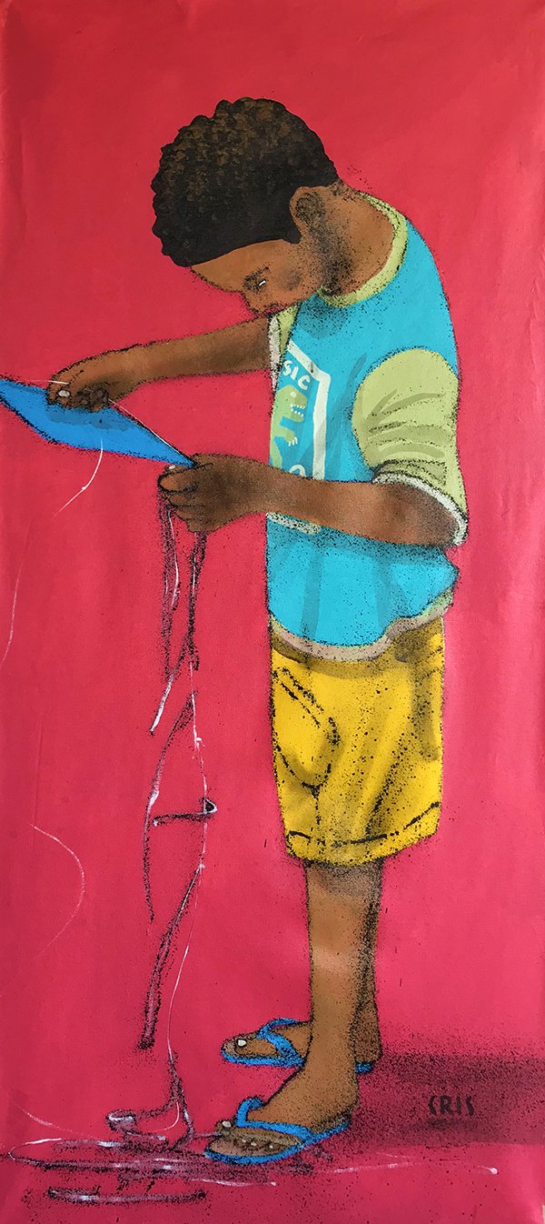 O menino e a pipa 2020 Técnica mista sobre canvas 70cm x 150cm (1) O menino e a pipa 2020 Técnica mista sobre canvas 70cm x 150cm (1)