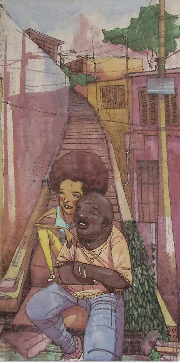 Vamos amar elo na quebrada - 2016 - Técnica mista sobre canvas - 140cm x 270cm Vamos amar elo na quebrada - 2016 - Técnica mista sobre canvas - 140cm x 270cm